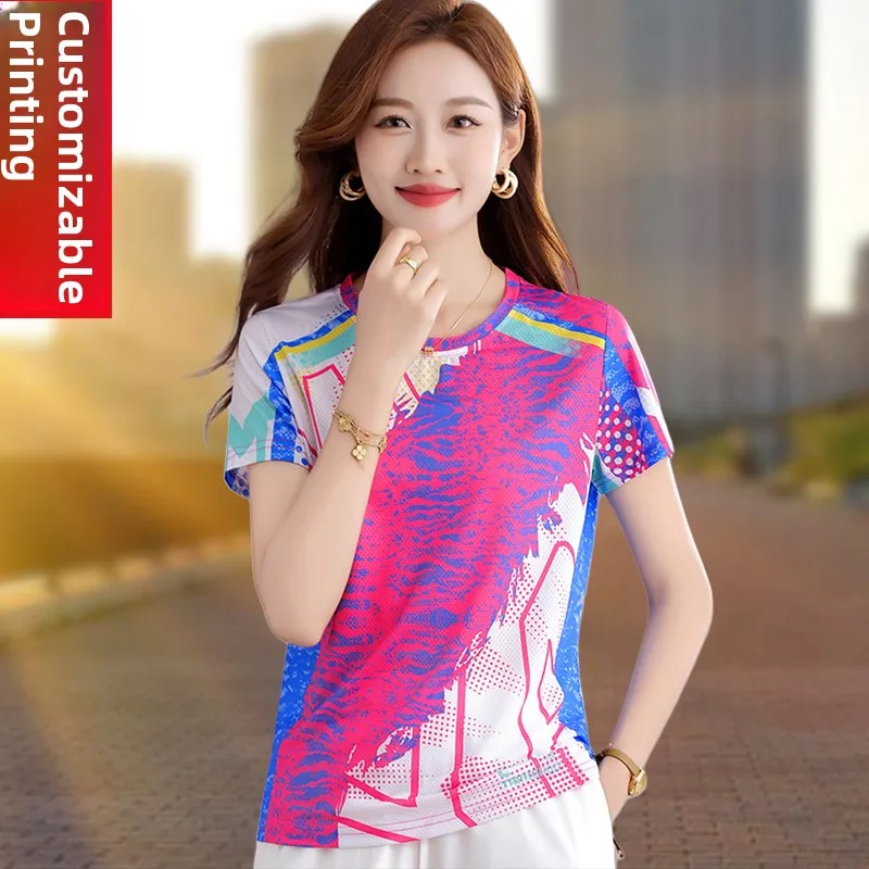 

Outdoor Sport T-irt Women Summer Lightweight Sweat Absorbent ort Sve round Ne Breathable Qui Dry Clothing