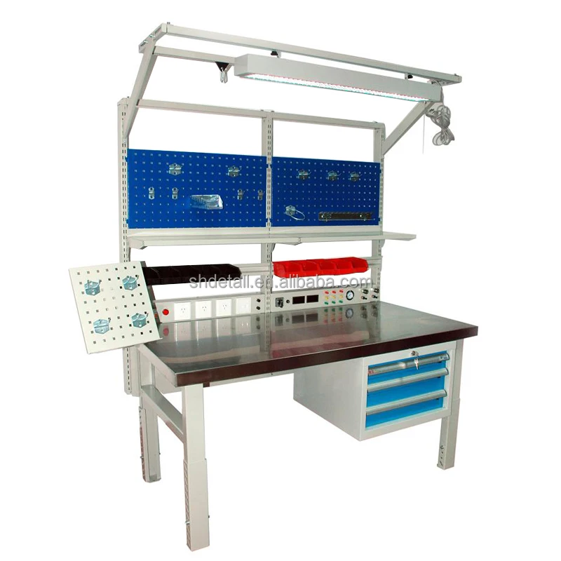Heavy Duty Steel Modular Workbench Cabinet Drawers for Manufacturing Industrial Laboratory Workplaces Repair Tool Table Pro