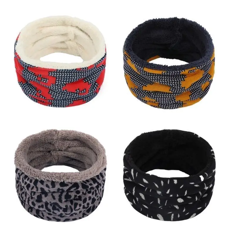 

652F Plush Liner Scarf Neck Wrap Adult Winter Activity Neck Gaiter Thermal Neckwear