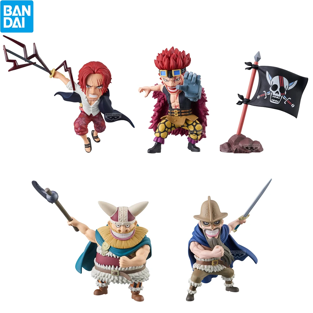 

Bandai Banpresto One Piece World Collectable Figure Eustass Kid Shanks Broggy Dorry Kawaii Collectible Anime Figure Model Toy