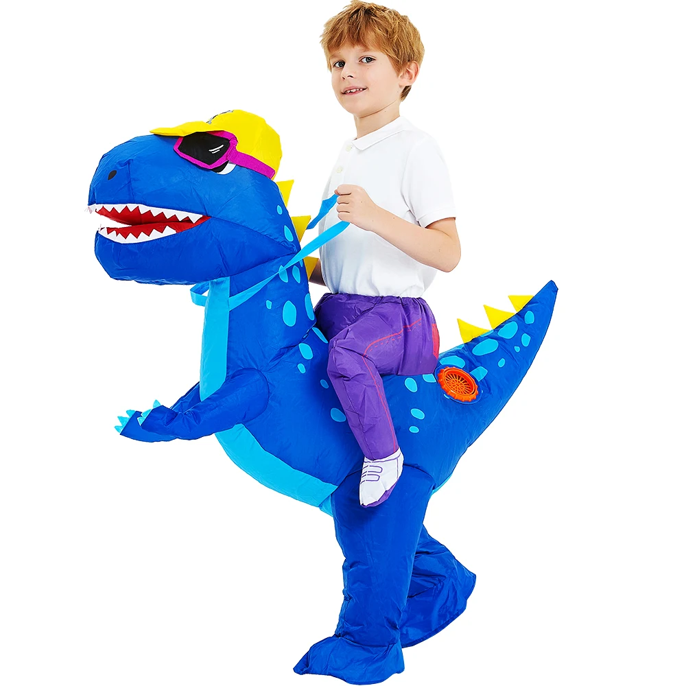 Kids Child Dinosaur Inflatable Costume Anime Purim Halloween Christmas Party Cosplay Costumes Dress Suits for Boys Girls