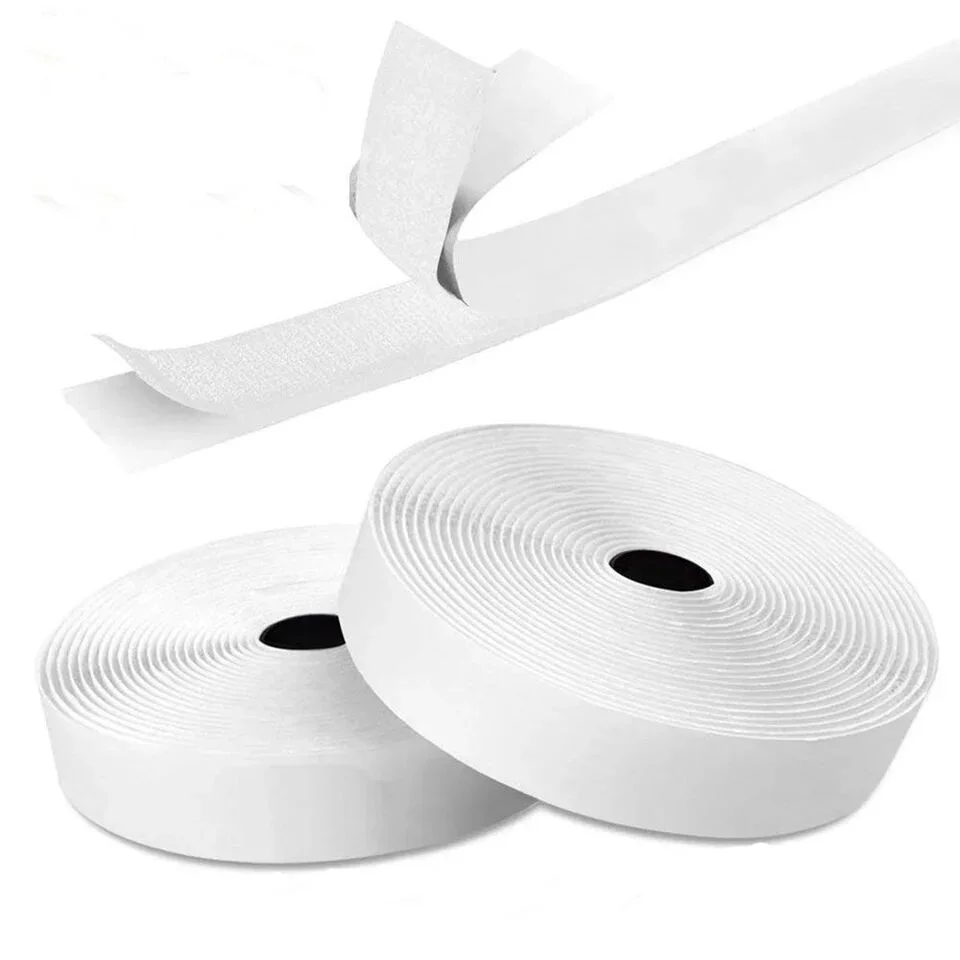 High-quality Magic Sticker Tape Self Adhesive Extra Strong Double Sided Adhesive with Sticker Hook and Loop Fastener white 2-5cm