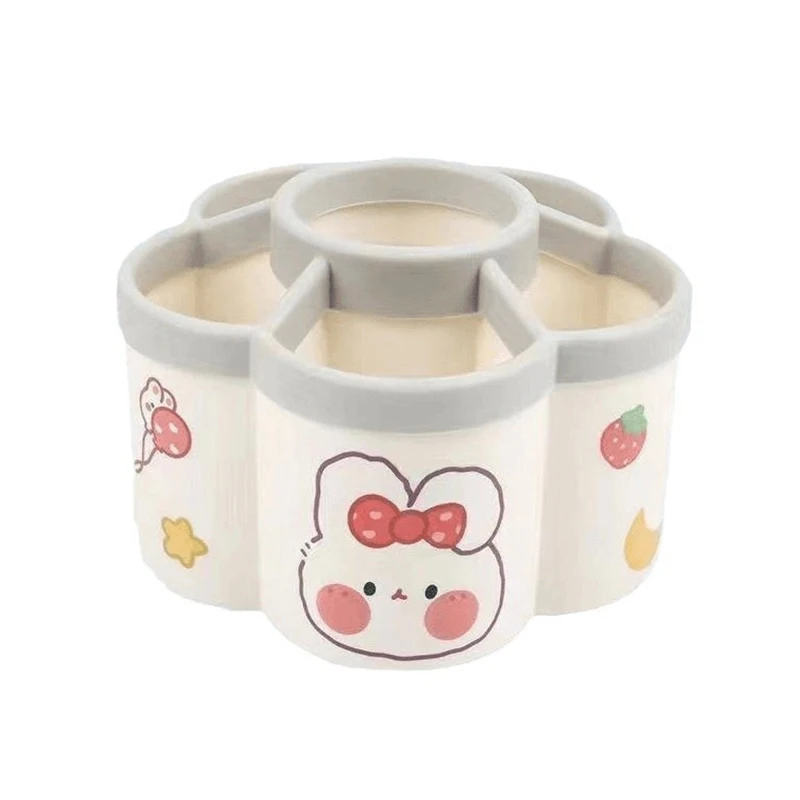 360 °   หมุนผู้ถือปากกาขนาดใหญ่น่ารักดินสอกล่องเก็บสก์ท็อปOrganizerโรงเรียนเครื่องเขียนOffice