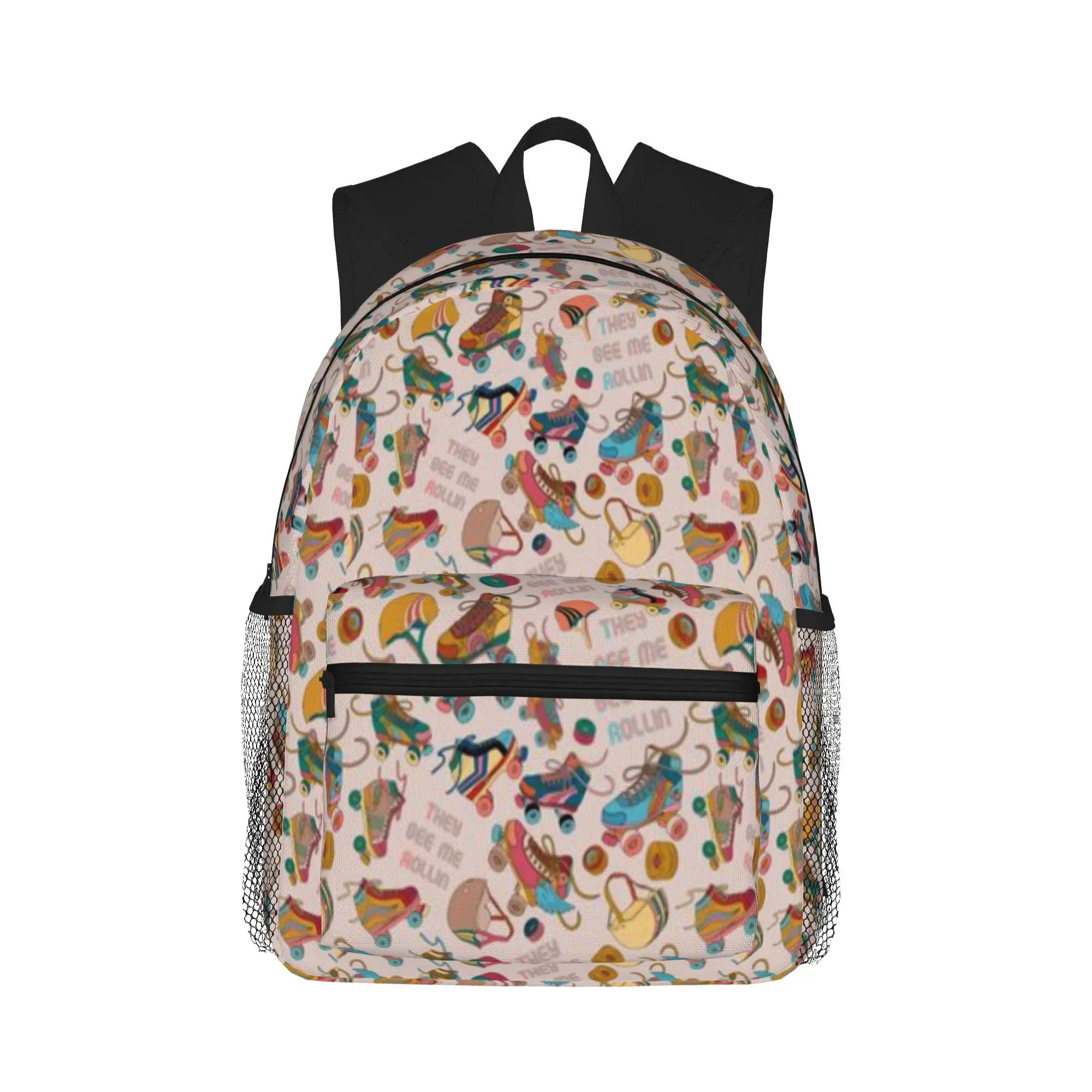 roller skates they see me rollin  Casual Backpack for Students and Adults Backpack women
