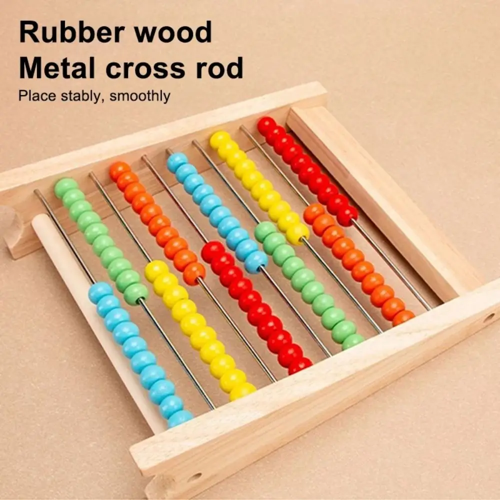 حساب الخرز الخشبي التعليمية العد الخشبي العد الرياضيات لعب للتعلم الخرز الملون مونتيسوري تعلم الرياضيات المبكرة