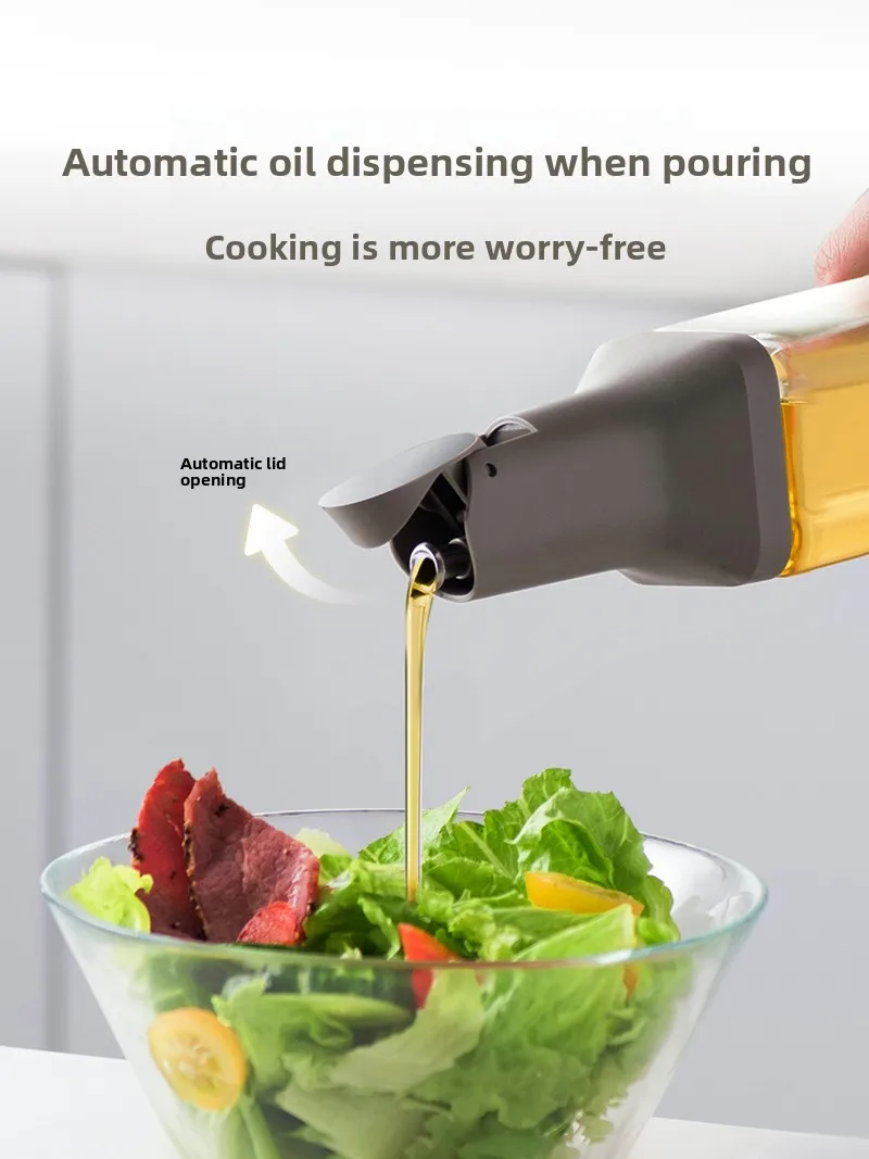 LMM automatic opening and closing leak-proof kitchen household oil bottle vinegar pot seasoning bottle oil bottle