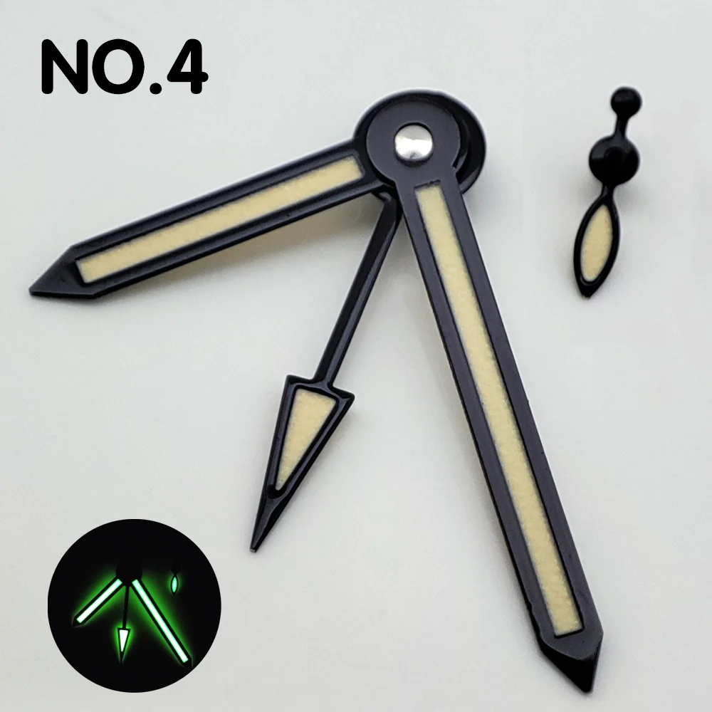 High Quality Watch Hands ST2555 Hands GMT Seconds C3 Luminous Hands For ST2555/ST2533/6497 Movement Replacement Parts