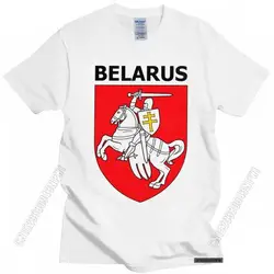 Handsome Men T Shirt Belarus Pogonya Flag Tee Cotton Clothing T-Shirt Print Protest Symbol Belarusian People Tshirt