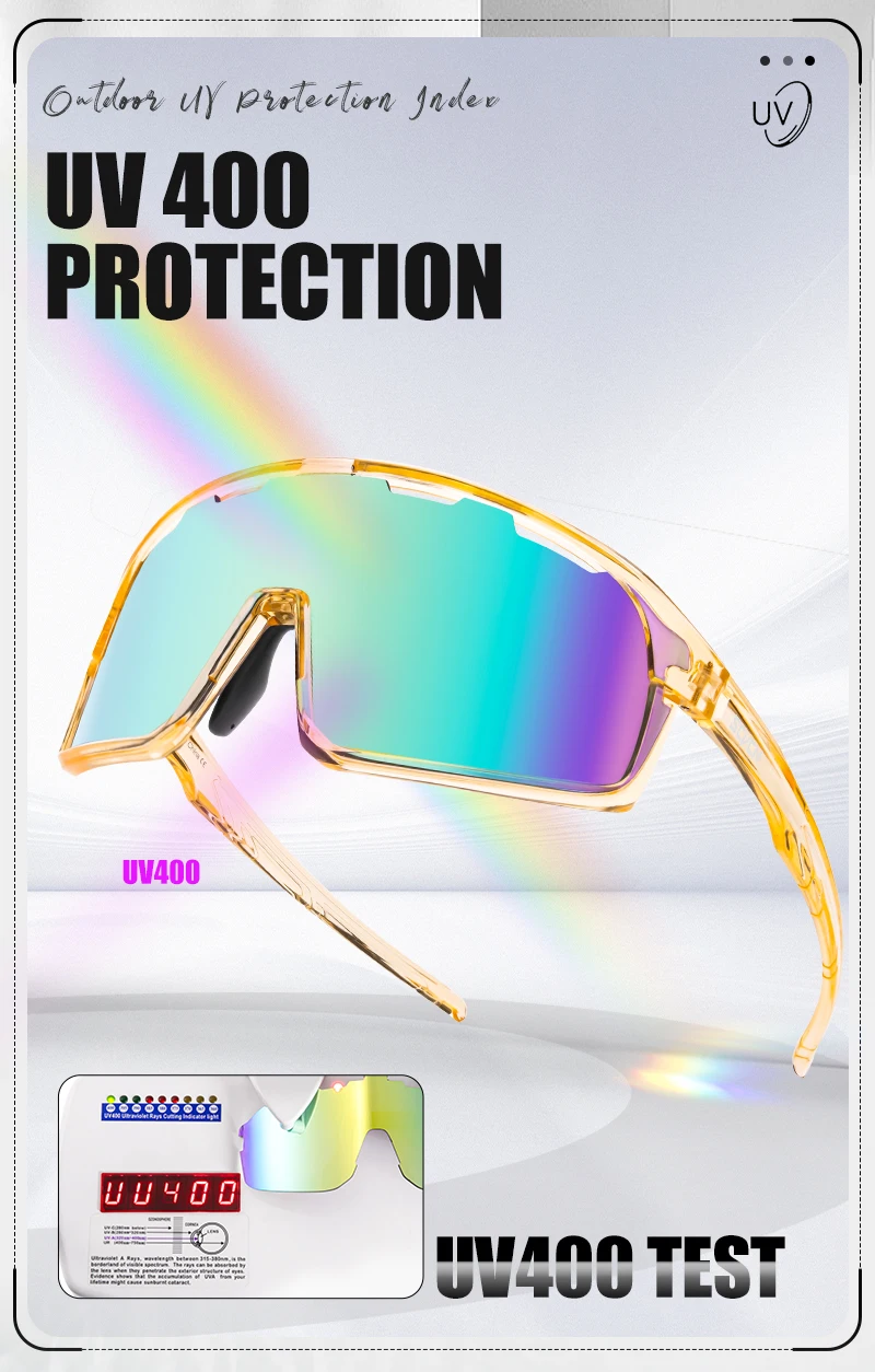 SCVCN Fahrradbrille Outdoor-Sonnenbrille UV400 Sportbrille für Männer und Frauen MTB-Radsportbrille – Detail 9