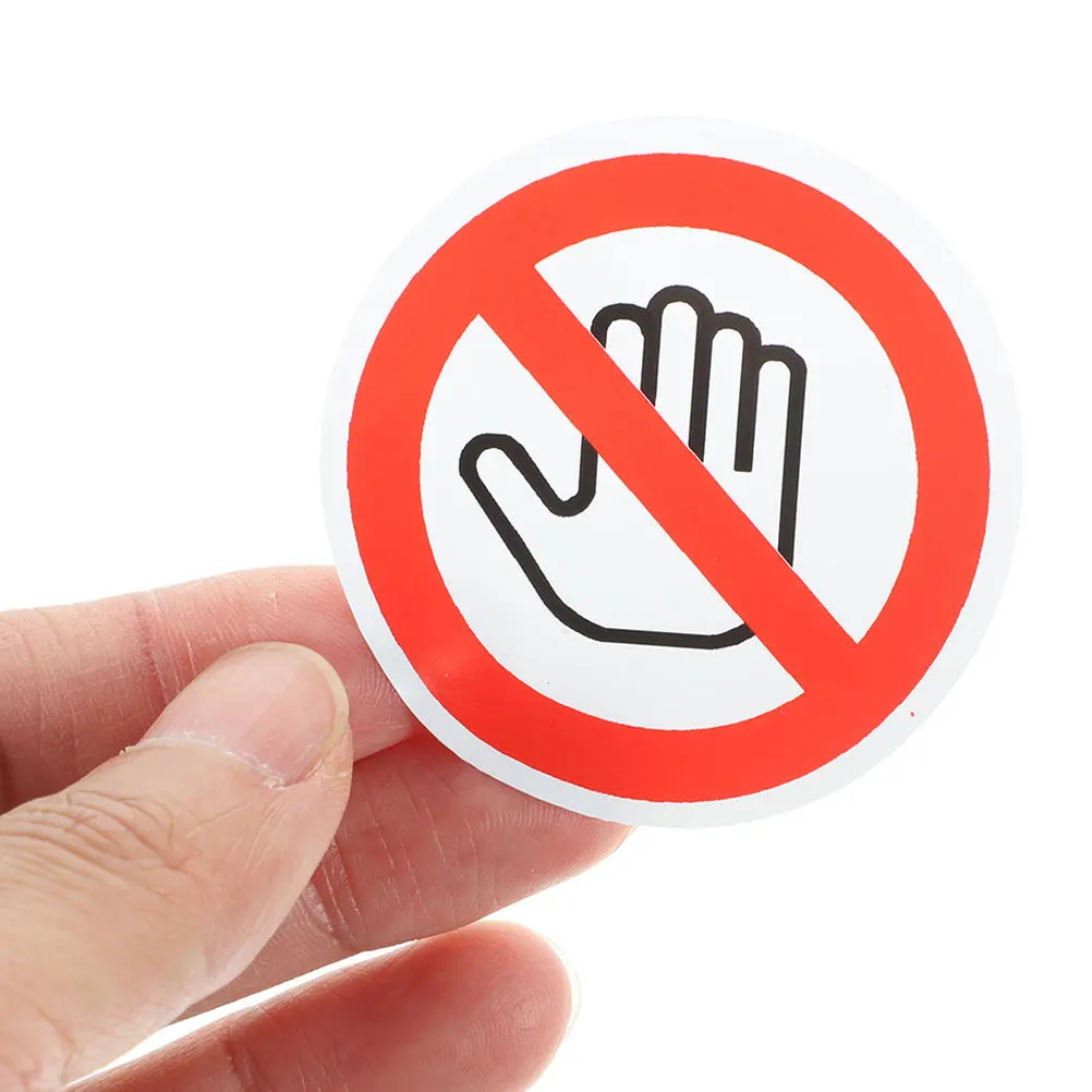 

40Pcs Do Not Touch Safety Warning Stickers Self-Adhesive Vinyl Decals for Machinery Factories Labs Workshops Waterproof
