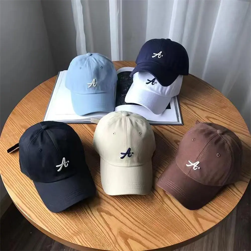 Koreanische Brief eine Stickerei Baseball mütze für Frauen und Männer lässig Sonnenblende Hut einfache Mode Snapback Cap Hip Hop Hut