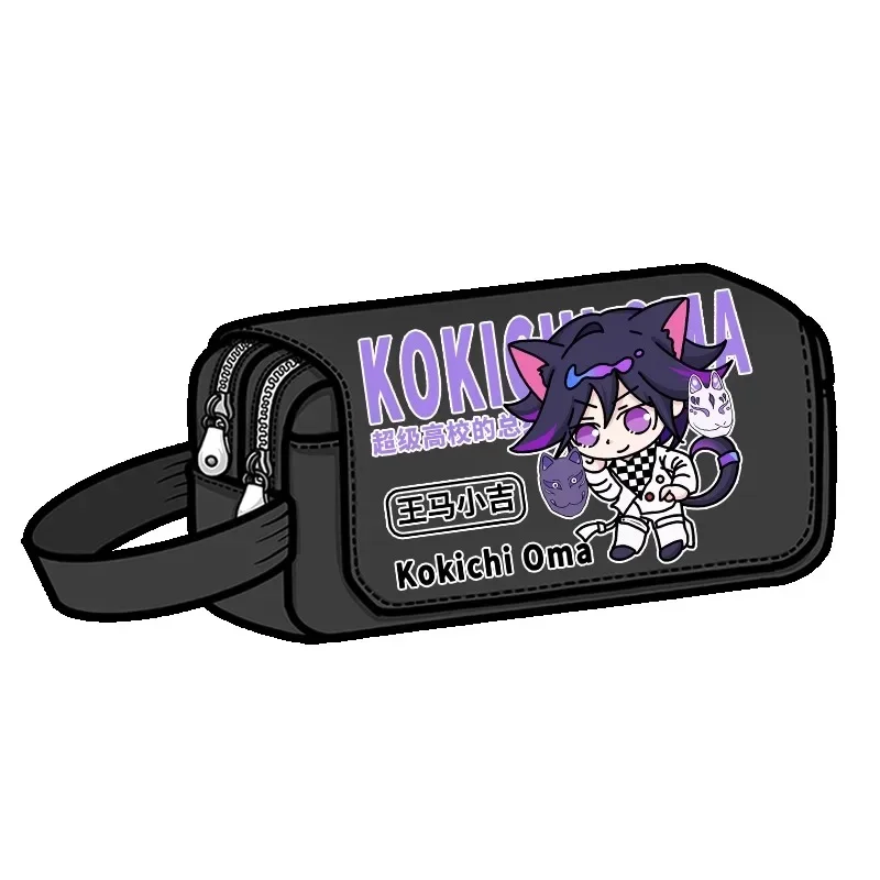 Anime gra Danganronpa V3: Killing Harmony Cosplay Kokichi Oma Campus Student przenośny piórnik z klapką artykuły papiernicze prezent