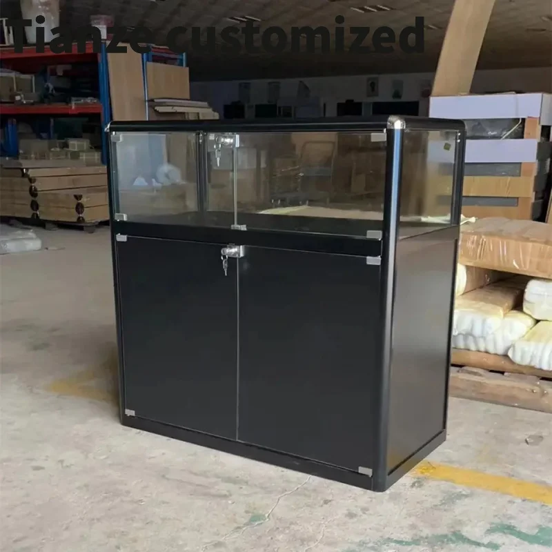 Customized-Cheap Smoke Store Glass Display Showcase Jewelry Shopping Mall Showcase Lockable Display Counters Mobile Phone