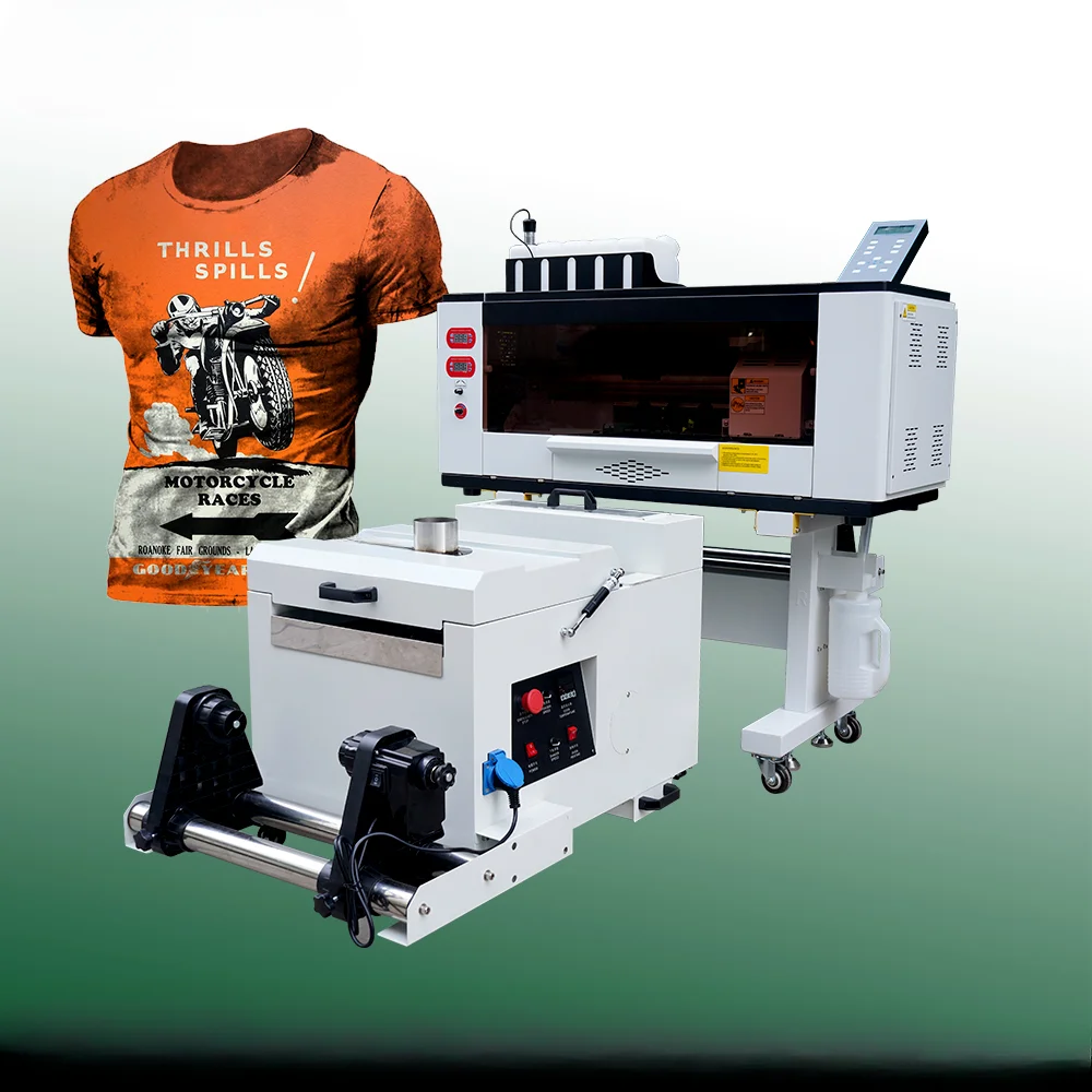 for Yinstar A3 30cm Dtf Printer 2 heads I3200 A1 DTF 12 inch XP600 Printer and Powder Shaker Machine