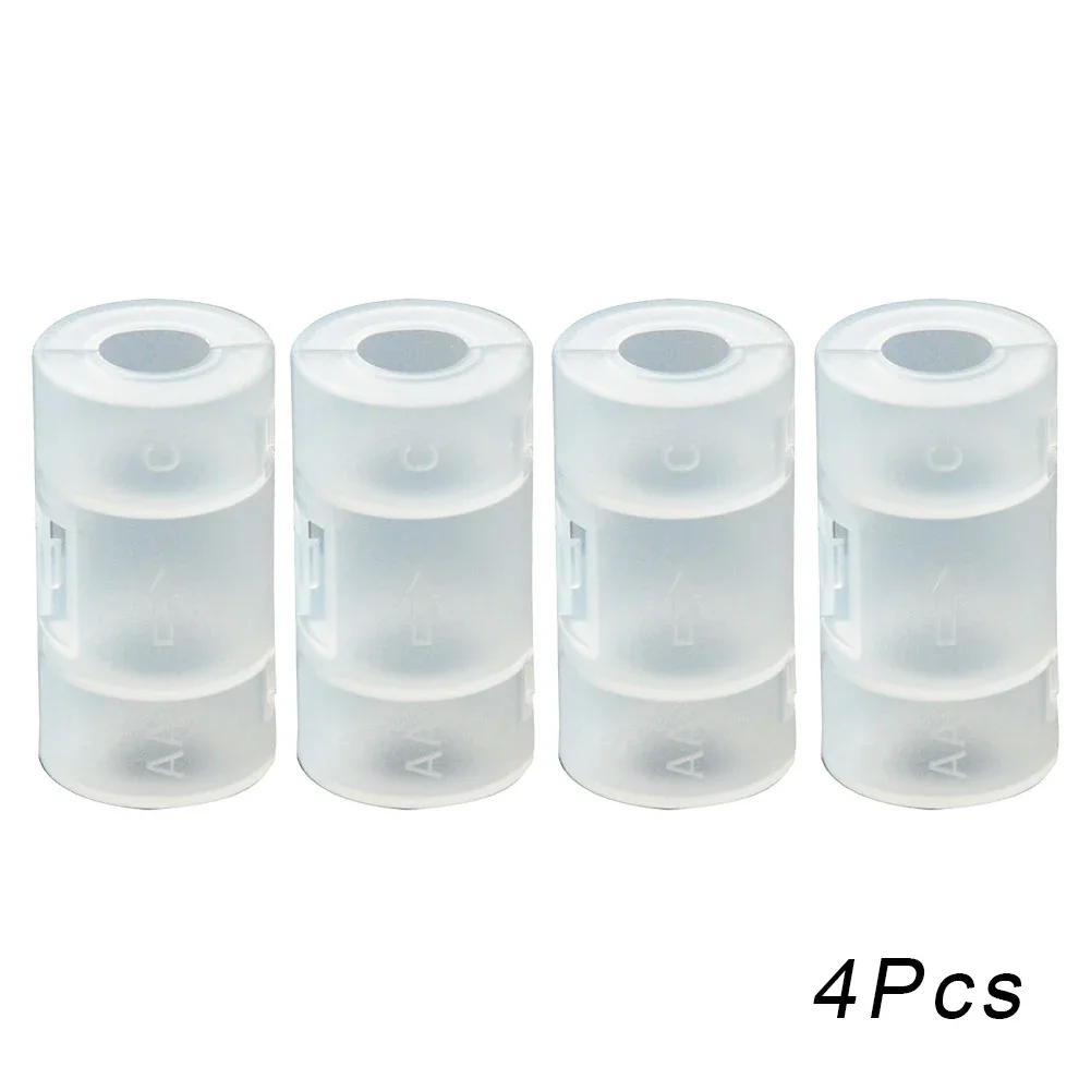 2/4Pcs AA to C Battery Adaptor Holder Case