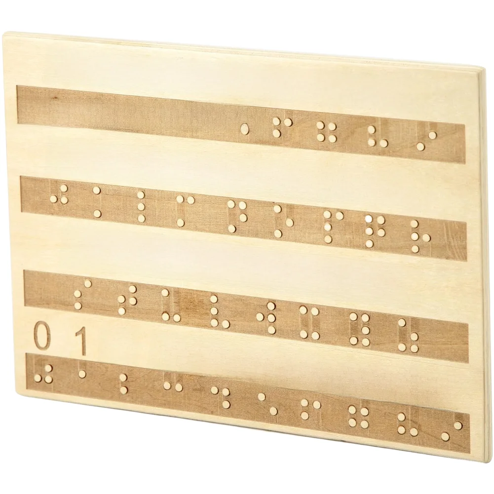Tactile Letter Recognition Board with Raised Dots and Engraved Characters for Blind Learners and Special Education Classrooms