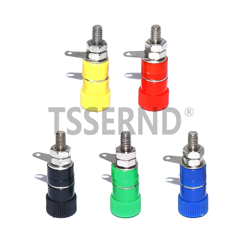10PCS 4mm Banana Socket Professional Binding Post Nut Banana Plug Jack Connector Nickel Plated