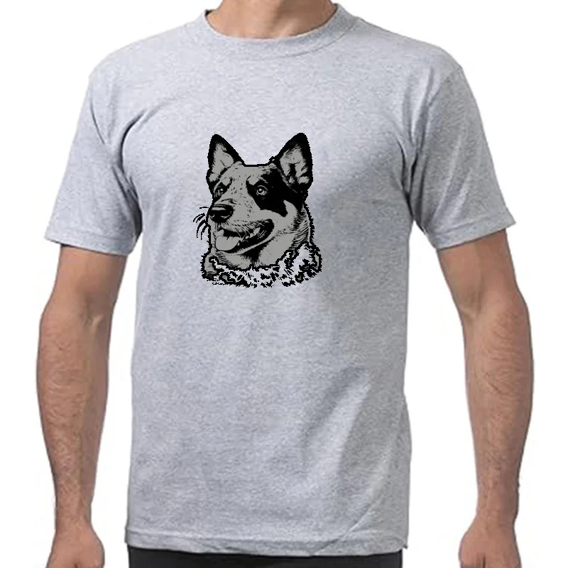 Funny Australian Dog Blue Heeler Art Graphic T-shirts Men Women's Fashion Casual Tshirt 100% Cotton Loose Oversized T Shirt