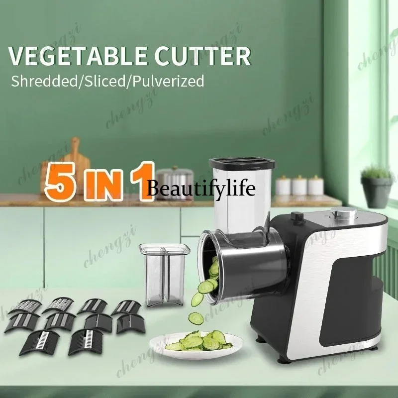 N138  1000W Electric Vegetable Cutter Machine Multifunctional Commercial Pepper Slicing Shredder Cutting Machine Scallion for Ho