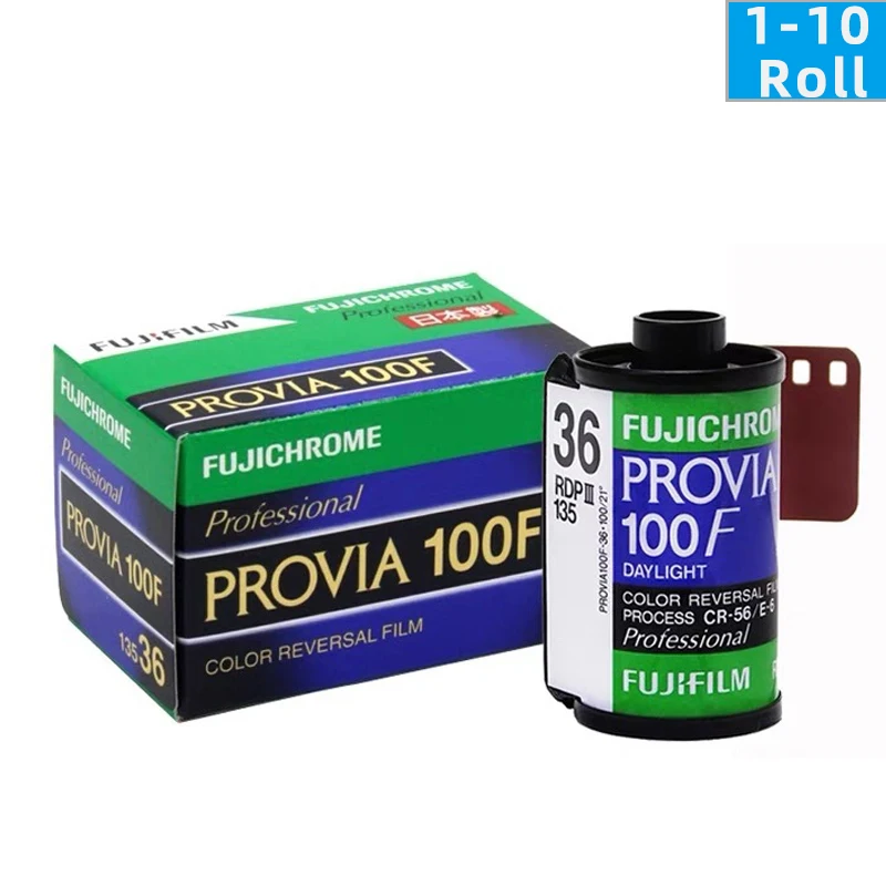 1/3/5/10 Rolls Original Fuji Provia 135 Color Reversed Film RDP3  100F 135 Positive Film（Expiry date: 2025）