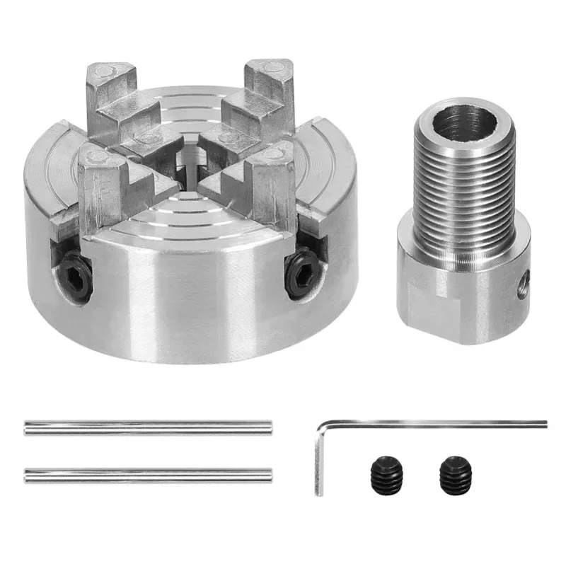 Lathe Chuck 3 Jaws/4 Jaws Manual Self-Centering Mounting Bolt for Grinding Milling Turning Machine