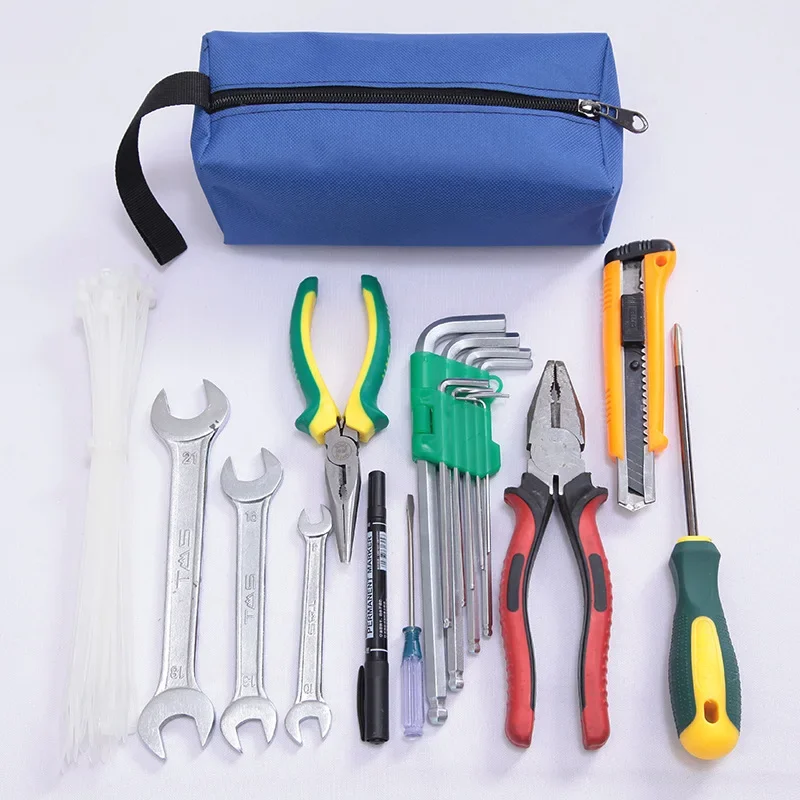 Multifunctional Tool Bag Case Oxford Canvas Waterproof Storage Hand Tool Bag Screws Nails Drill Bit Metal Parts Organizer Pouch