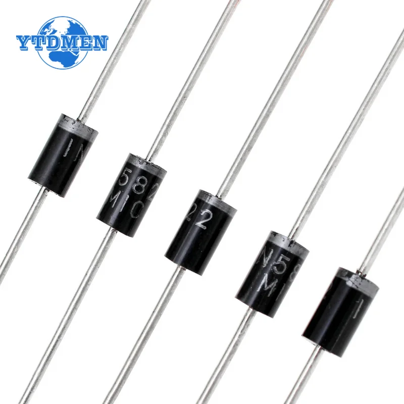 100PCS 8 Value Rectifier Diode Kit 1N4007 1N4148 1N5819 1N5399 1N5408 1N5822 FR107 FR207 Fast Switching Diodes