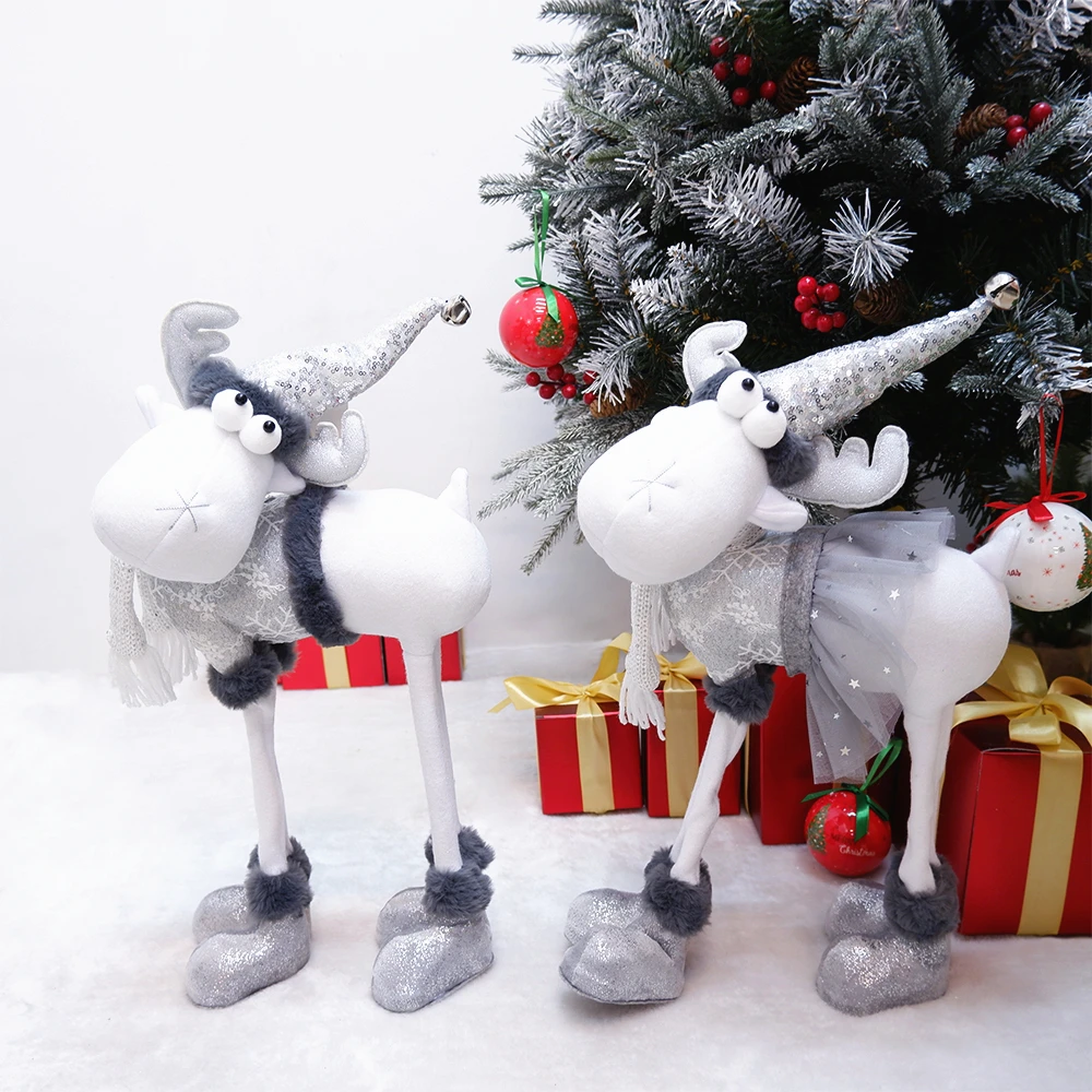 

55CM Reindeer Deer Elk Dolls Toys Christmas Decoration Baubles Figures Gift Home Room Xmas Ornament New Year 2024 Decor Navidad