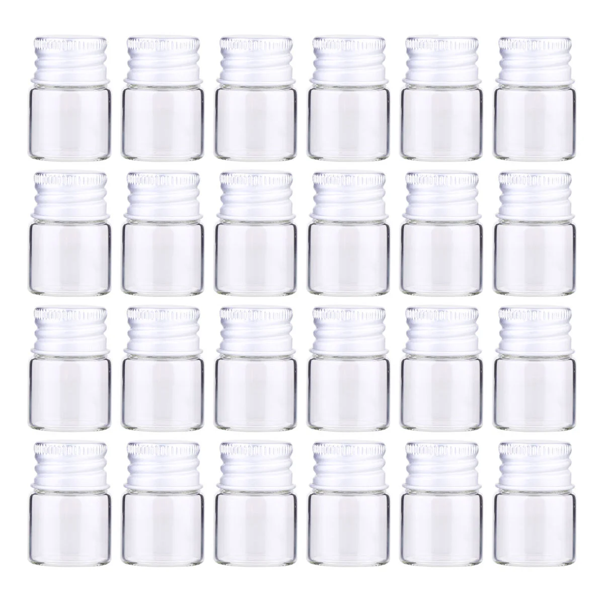 25 Pcs Wish Bottle Wedding Message Bottles Clear Glass DIY Tubular Medicine with Caps