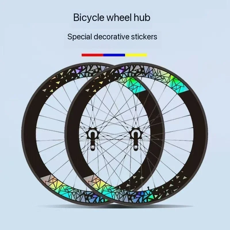 MTB Road Bike Wheel Reflectors Stickers Bicycle Rim Decals Protector Sticker For Color Change Wheelset Stickers Accessories