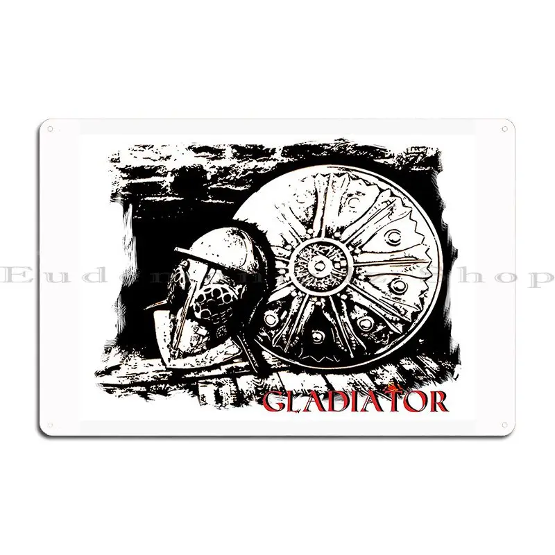 Roman Gladiator Weaponry Metal Plaque Poster Cinema Cinema Bar Cave Design Garage Tin Sign Poster