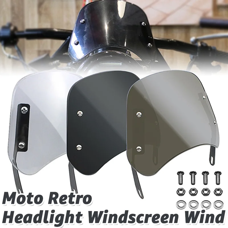 Retro Motorcycle Windshield Headlight Good-quaility Wind Deflector For Triumph Bonneville Scrambler 1200 XE XC BE 2019 2020 2021