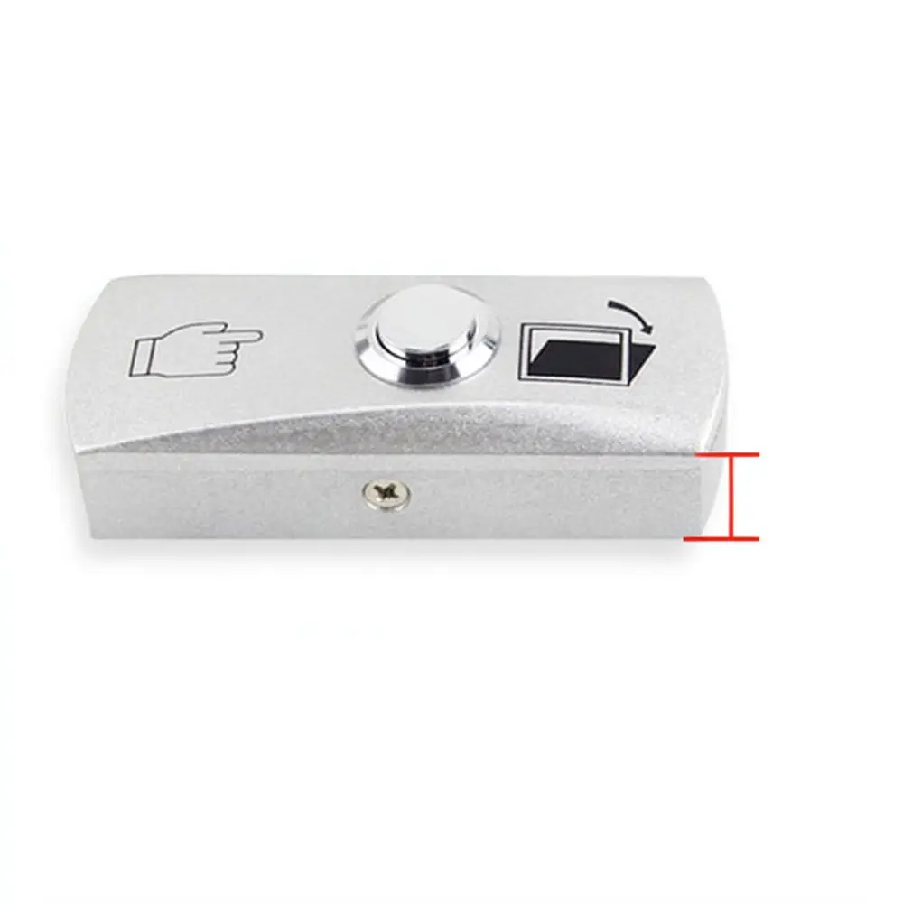 Narrow Stainless Steel Metal Push Button Surface Mounted Door Exit Switch For Commercial Access Control Hardware