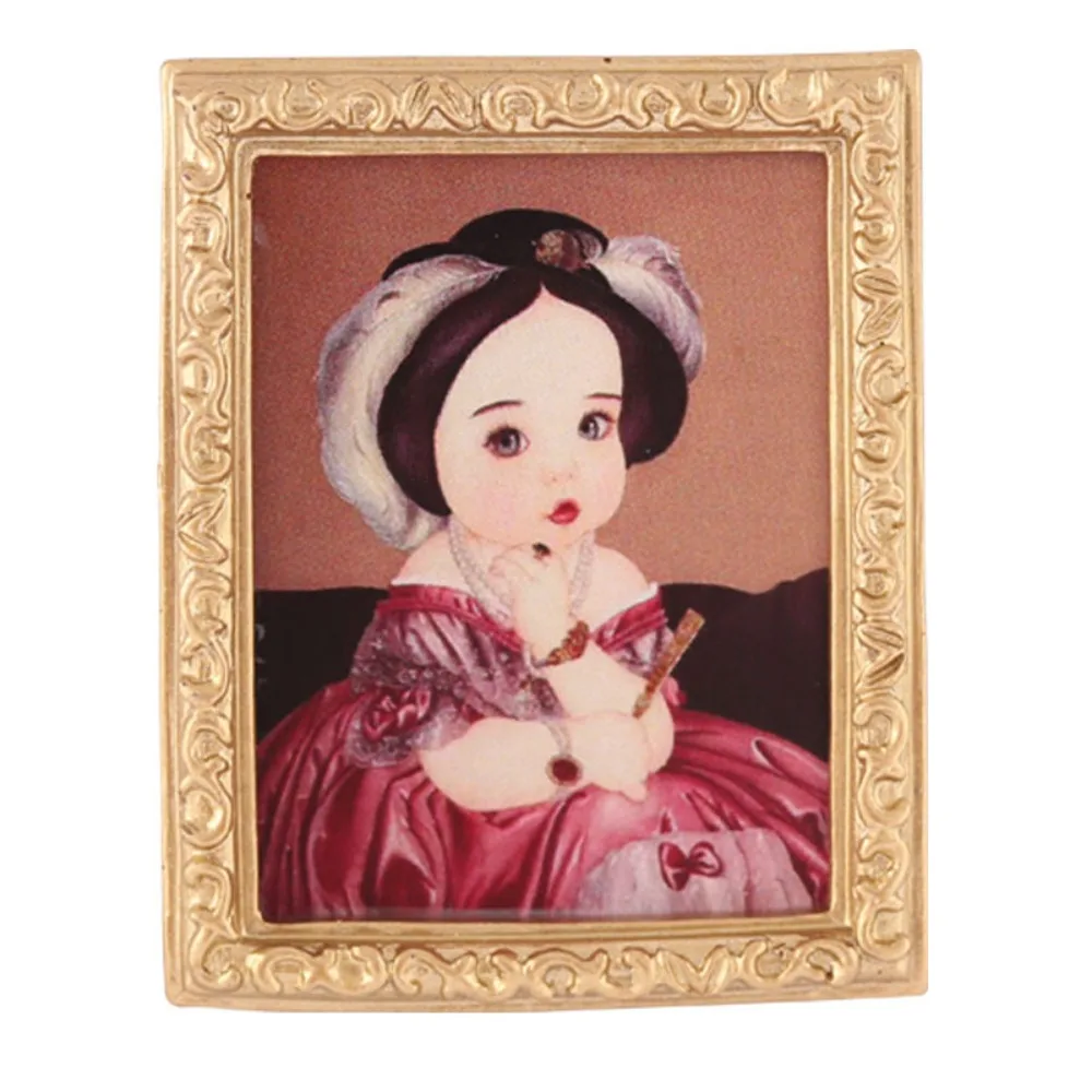 1:12 Dollhouse Miniature Mural Dollhouse Painting Photos Vintage Dollhouse Miniature Oil Painting Resin Kawaii