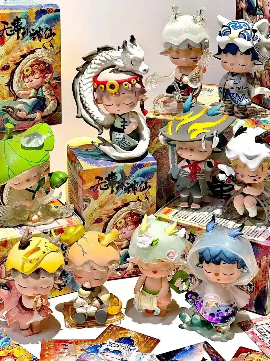 Original MIMI Chinese Landscape Painting Series Blind Box Toys Model Confirm Style Cute Anime Figure Gift Surprise Box