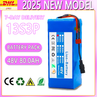 2025 new EU shipment 48V 100Ah 2000W 13S3P DC/T Lithium Ion Battery Pack Suitable for 48V motors with BMS+54.6V Charger