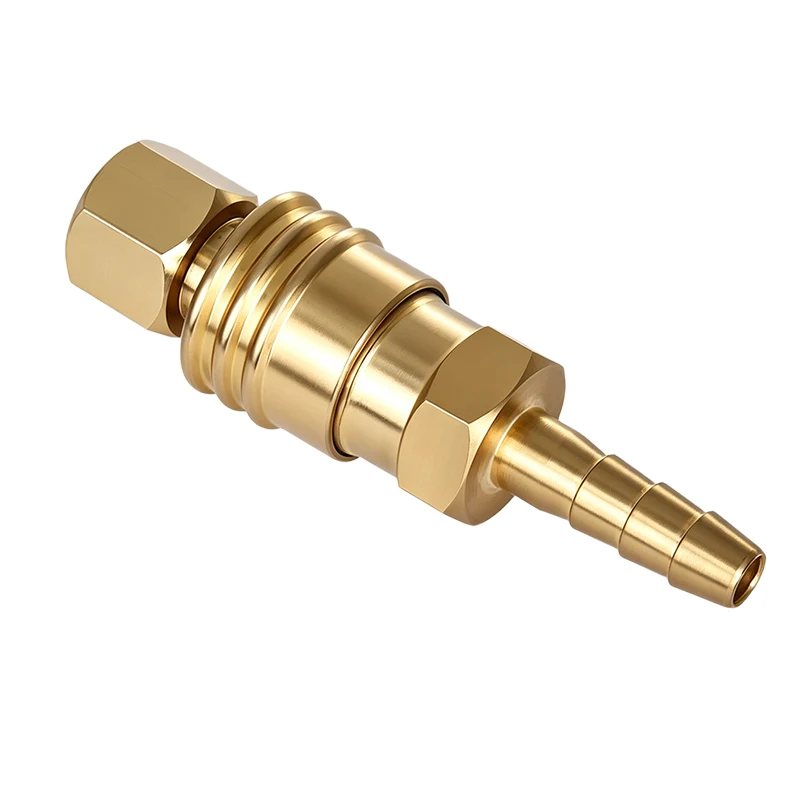 8mm Quick Disconnect Gas Fitting Tailpiece Brass for Propane Butane LPG Caravan Motorhome BBQ Camping Stove Hose