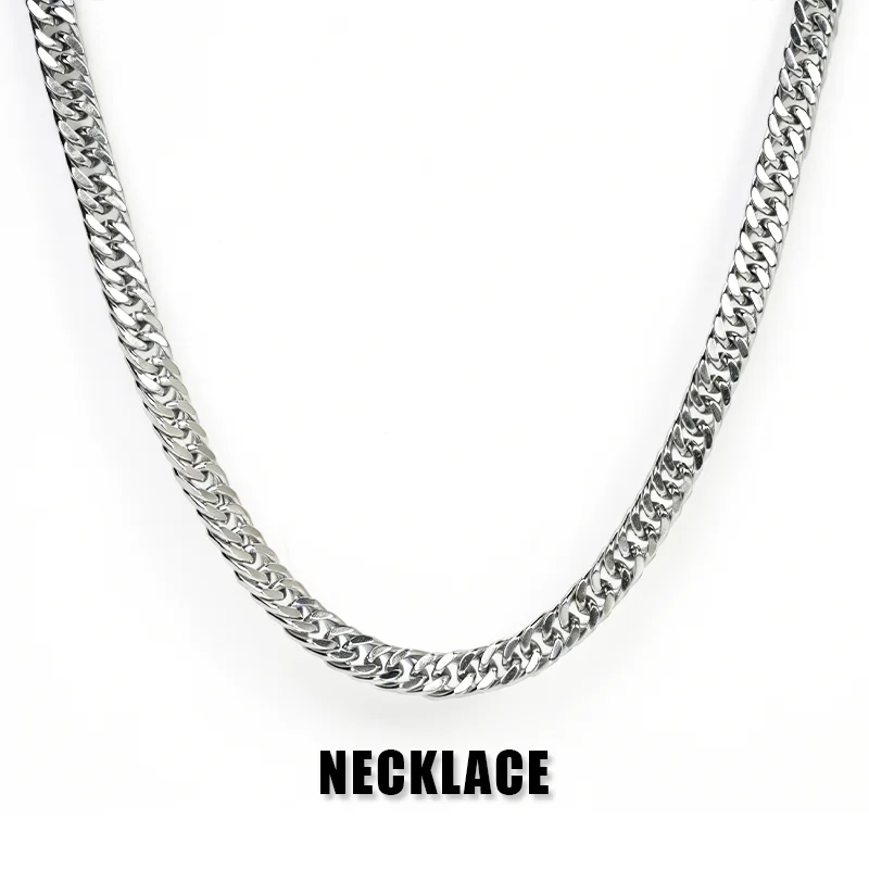 Cuban necklace Men's Vintage hiphop rock Stainless Steel Hand Polished Fashion Trend Jewelry Wholesale clearance sale items