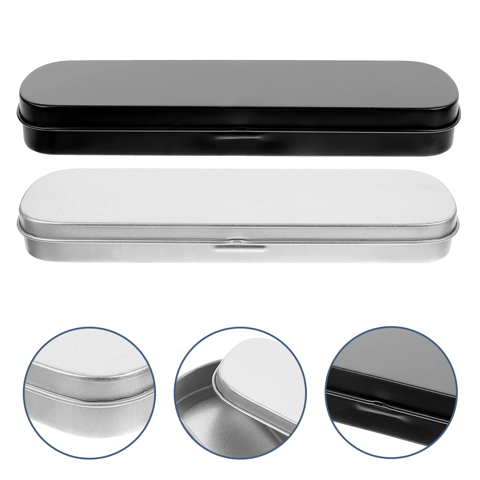 2 stücke Stift Lagerung Box Stift Verpackung Box Anti-scratch Stift Box Büro Stift Box Metall Stift Halter jugendlich bleistift fall