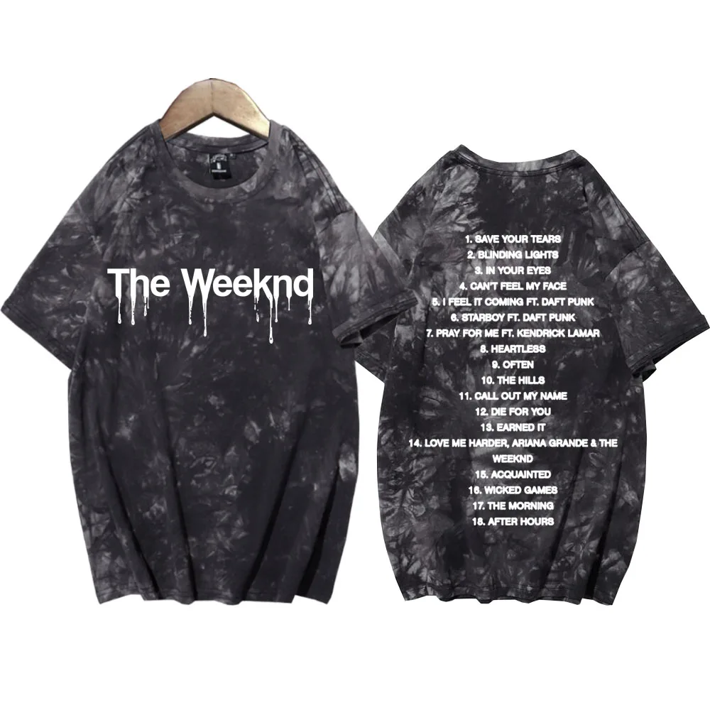 

The Highlights The Weeknd 2024 Tie Dye Shirts Man Woman Harajuku Summer Casual Tee Tops Regular Tops Unisex Oversize