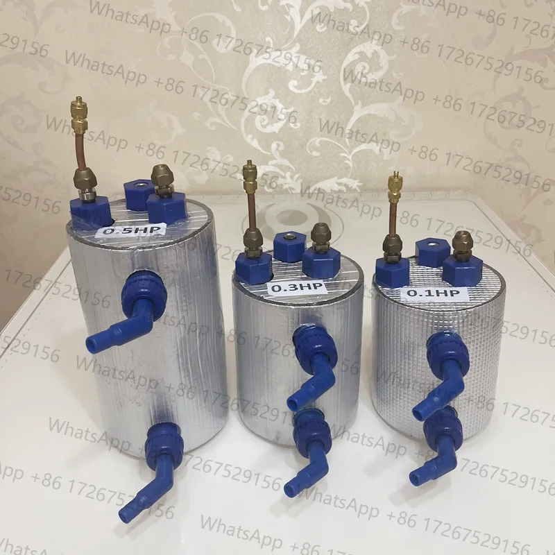 0.1HP 0.3HP 0.5HP miniature titanium tube evaporator, fish tank chiller, seafood titanium cannon evaporator, titanium bucket