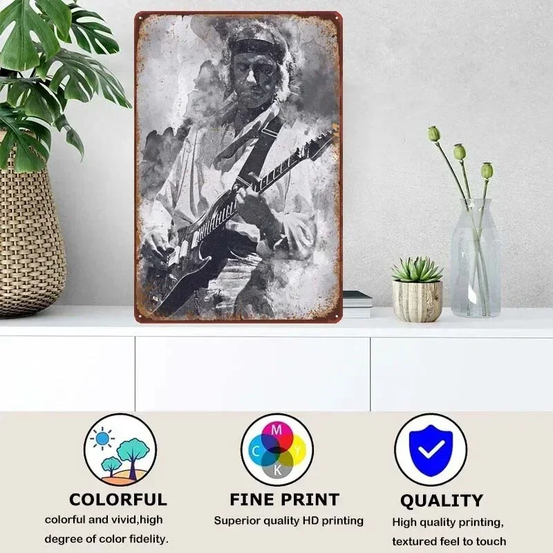 Mark Knopfler Room Decor Metal Signs Customized Retro Tin Signs for Bar Garage Wall Art Decoration Home Decoration Accessories