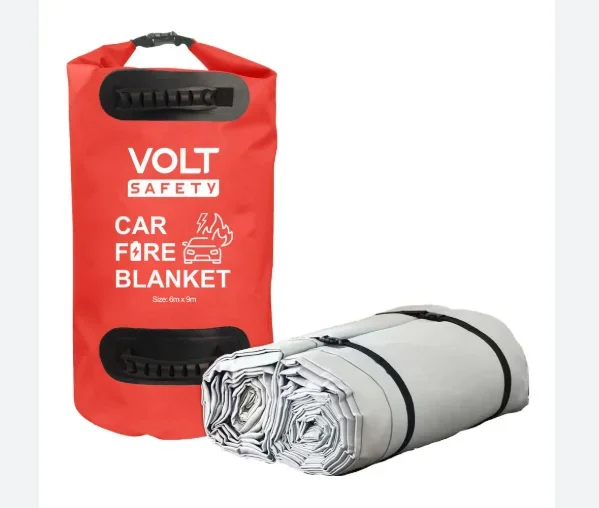 Manta ignífuga de fibra de vidrio de alta temperatura para coche eléctrico protección de túnel ignífuga resistente al calor para extinción de incendios