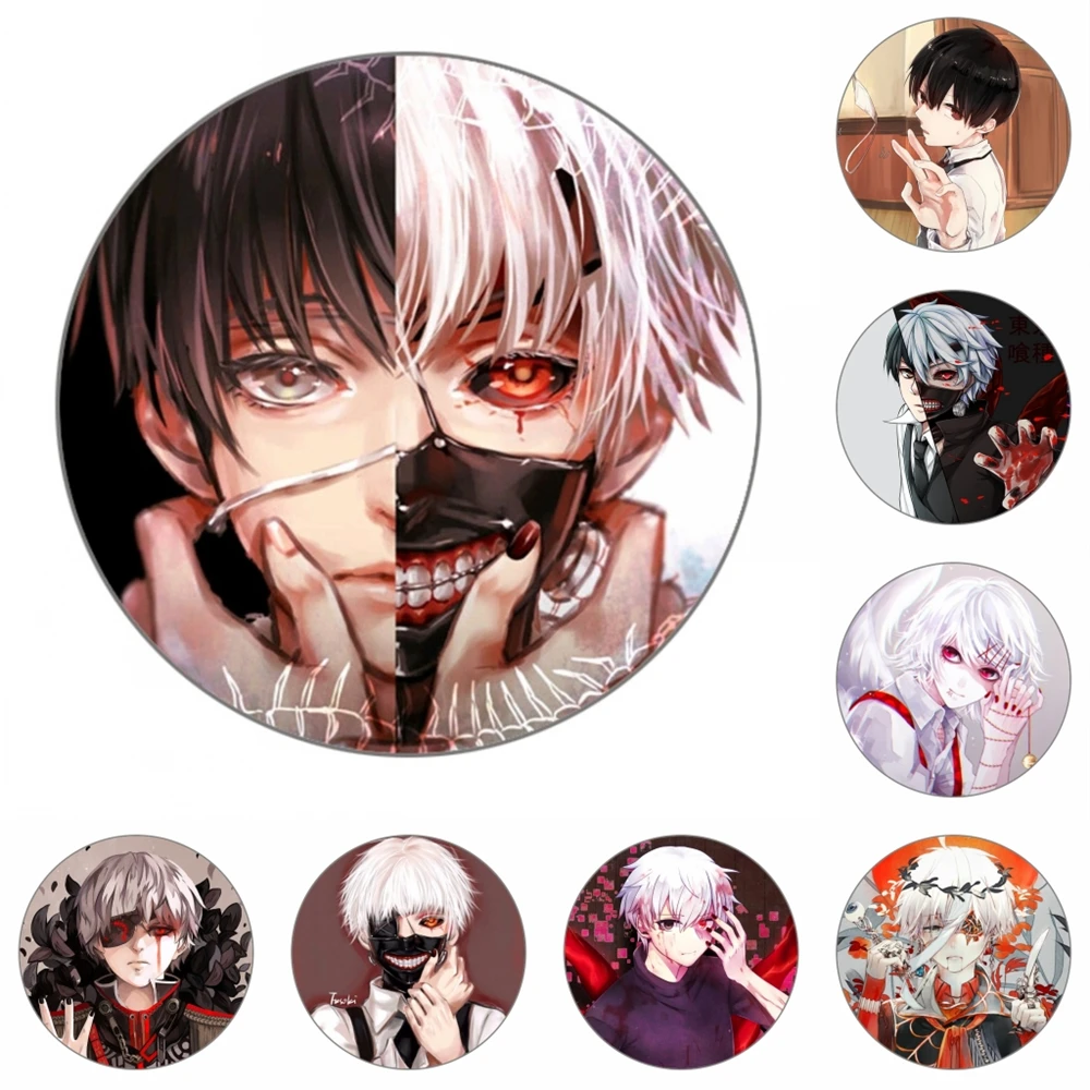 58 мм аниме Токийский гуль Канеки Кен TAKATSUKI SEN Uta Arima Kisho Косплей Костюм Значок Булавка SPTE Жесть Брошь Опора Gilf ﻿