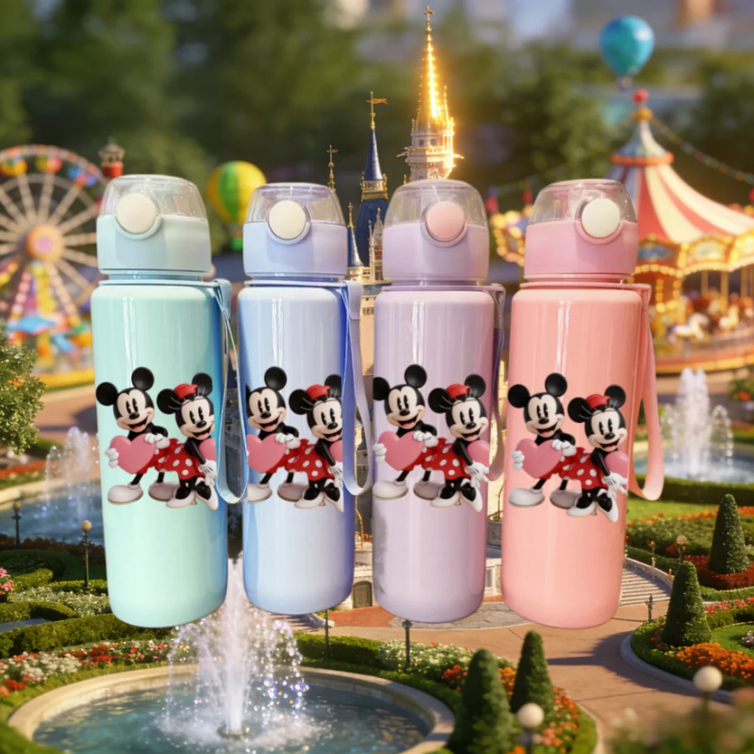 

Бутылка для воды с 3D-печатью мультяшных рисунков, устойчивая к выцветанию, многоразовая, матовая, легкая, портативная, для путешествий и бега