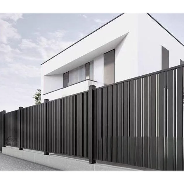 Decorative Anti Climb Outdoor Garden Aluminum Privacy Fence Horizontal Slat Fence Panels
