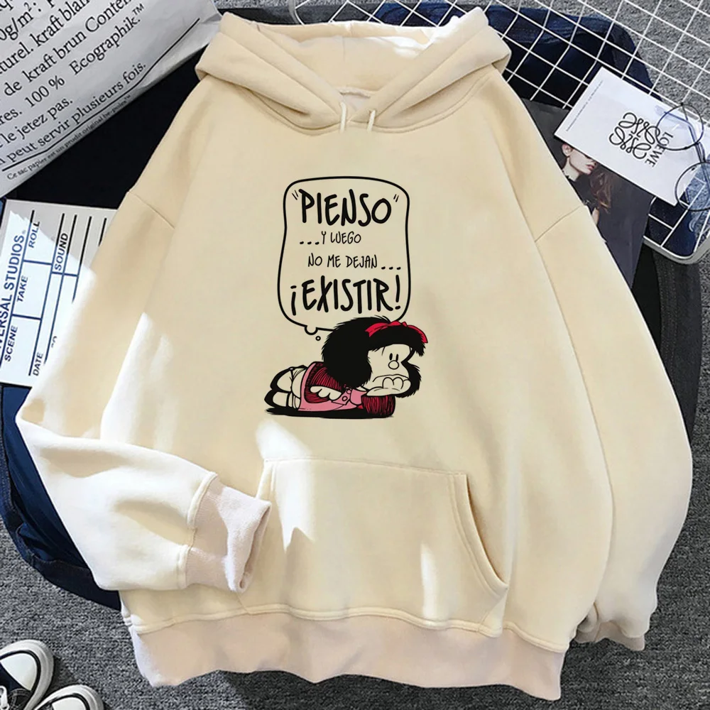 Mafalda hoodies women aesthetic Korean style japanese pulls sweatshirts female graphic clothing