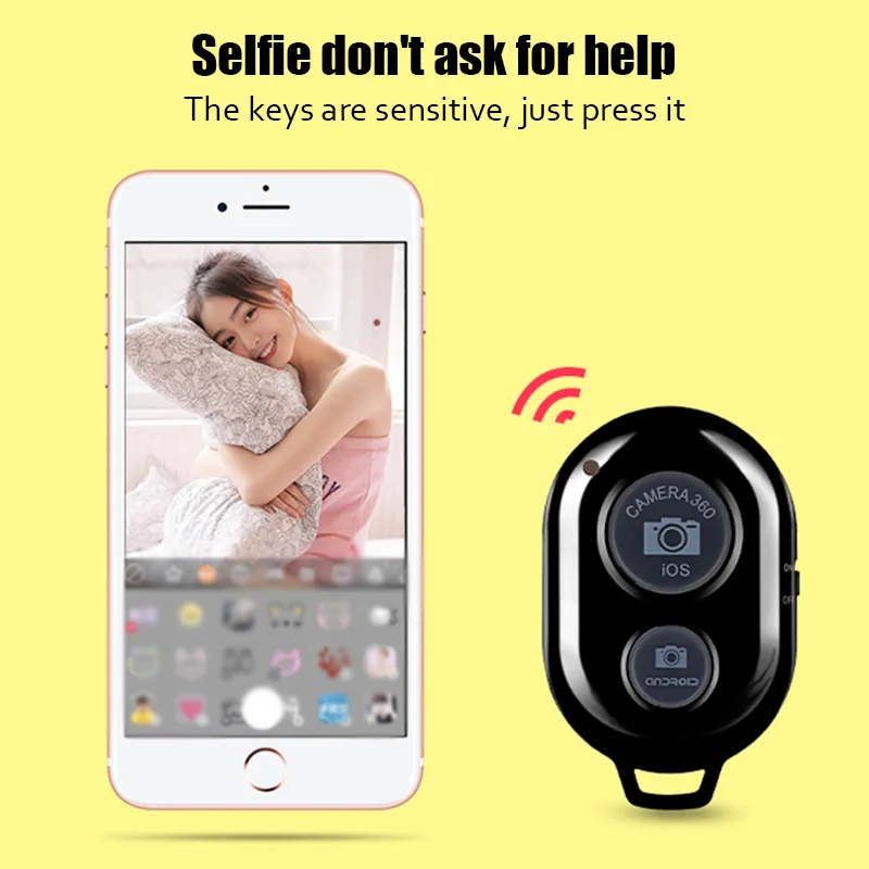

Mini Camera Bluetooth-compatible Remote Controller Photo Shutter Release Button Phone Selfie For IOS/Android Smartphones