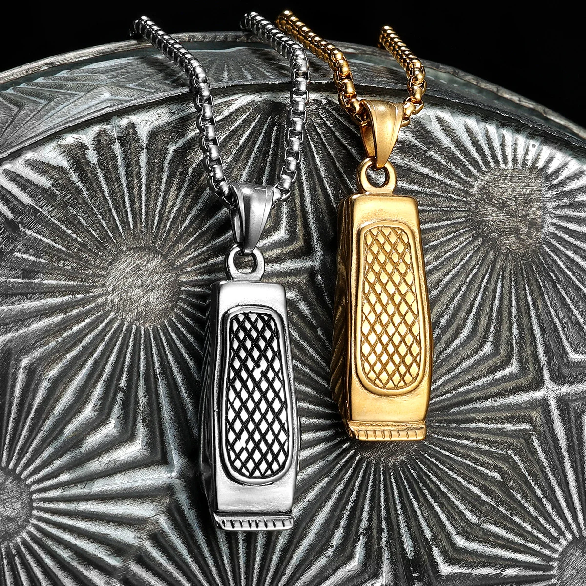 

Barber Shaver Fashion Stainless Steel Jewelry Men Necklaces With Pendant For Male Women Punk Hip Hop Accessories Gifts Wholesale