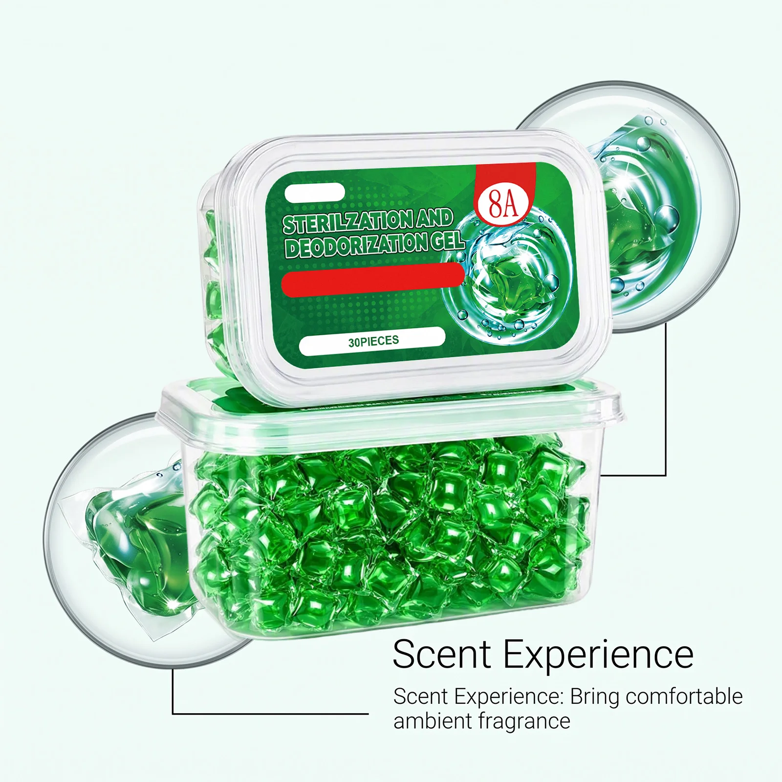 Drain Odor Remover Beads, Powerful Deodorizing, Easy to Drop, Widely Compatible, Dissolves In Water,Long Lasting Fresh Scent Use